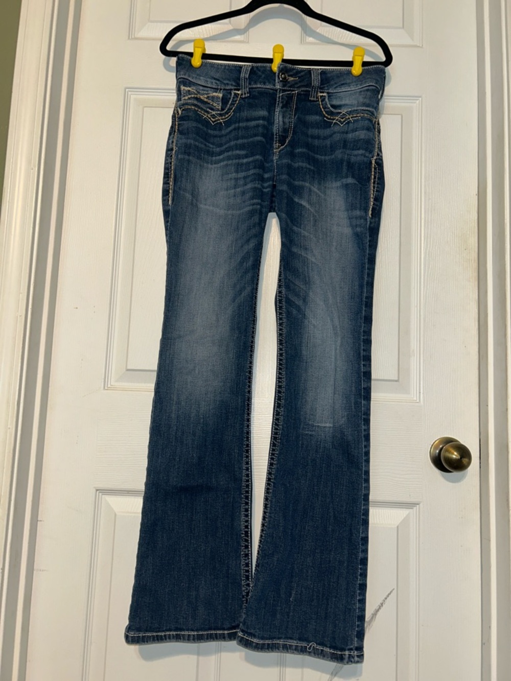Ariat‎ REAL Denim Bootcut Jeans Medium Wash Western Riding Low Rise 31R